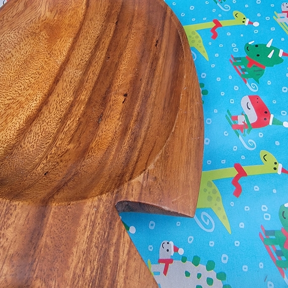 Vintage Monkeypod Wood Serving Dish Fish Tray - Picture 3 of 7